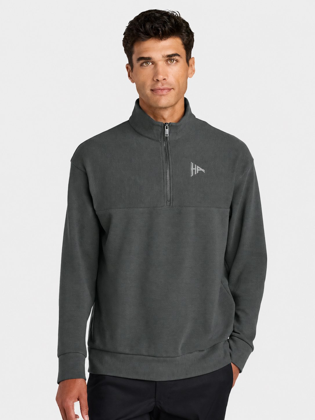 Hamptons Apparel Linear Texture Quarter-Zip